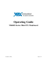 Предварительный просмотр 1 страницы VIA Technologies VB6002 Series Operating Manual