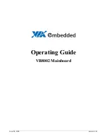 VIA Technologies VB8002 Operating Manual preview