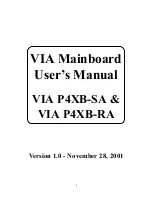 VIA Technologies VIA P4XB-RA User Manual preview