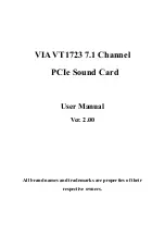 Preview for 1 page of VIA Technologies VT1723 User Manual