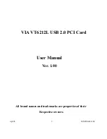 VIA Technologies VT6212L User Manual preview