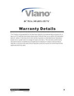 Предварительный просмотр 7 страницы VIANO LEDTV49FHD Owner'S Operation Manual