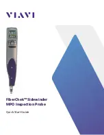 Предварительный просмотр 1 страницы Viavi FiberChek Sidewinder Quick Start Manual