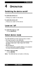 Preview for 21 page of Viavi OBS-500 Operating Manual