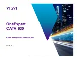 Preview for 1 page of Viavi OneExpert CATV 630 Extended Quick Start Manual