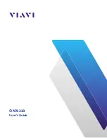 Предварительный просмотр 1 страницы Viavi ONX-220 User Manual