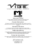 Vibe Monobox III Instruction Manual preview