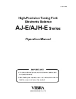 Предварительный просмотр 1 страницы Vibra AJ-1200E Operation Manual