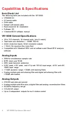 Предварительный просмотр 8 страницы Vibration Research VR10500 Hardware Manual