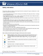 Предварительный просмотр 2 страницы VibroSystM DMV-100 Installation Manual