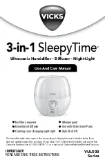 Preview for 1 page of Vicks 3-in-1 SleepyTime Use And Care Manual