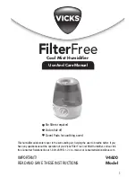 Vicks FilterFree Use And Care Manual preview