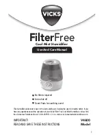 Vicks FilterFree Use And Care Manual предпросмотр