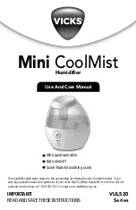 Preview for 1 page of Vicks Mini CoolMist VUL520 Series User Manual