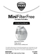 Vicks MiniFilterFree VUL520 Use And Care Manual preview