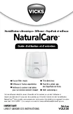 Preview for 11 page of Vicks NaturalCare VUL530 Series Use And Care Manual