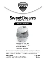 Vicks SweetDreams VUL575 Series Use And Care Manual предпросмотр