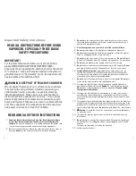 Preview for 2 page of Vicks V150SGN Series Use And Care Manual