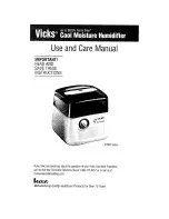 Vicks V3900 Series Use And Care Manual preview