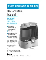 Preview for 1 page of Vicks V5100NS Use And Care Manual