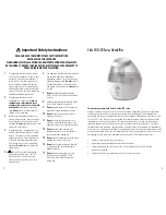 Preview for 2 page of Vicks VUL520 Series Use And Care Manual