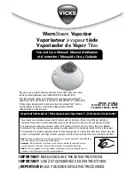 Vicks Warm Steam V150SGNL Use And Care Manual preview