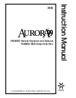 Preview for 1 page of Vicon Aurora 99 V800KBD Instruction Manual