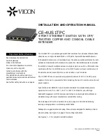 Vicon CE-4US1TPC Installation And Operation Manual preview