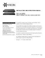 Preview for 1 page of Vicon CE-IPS Series Installation And Operation Manual