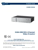 Vicon H264-ENCDR Installation Manual preview