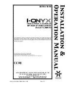 Preview for 1 page of Vicon I-ONYX MP-955IR Installation And Operation Manual