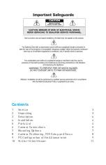 Preview for 2 page of Vicon IQeye Alliance-mini Series Installation And Operating Instructions Manual