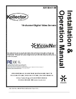 Preview for 1 page of Vicon Kollector KN XX155-00-00 Installation And Operation Manual