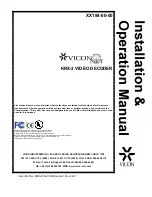 Preview for 1 page of Vicon KRX-3 Installation & Operation Manual