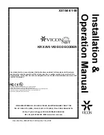 Vicon KRX-3V5 Installation & Operation Manual preview