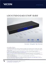 Preview for 1 page of Vicon LOCK STUDIO Quick Start Manual