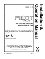 Vicon PILOT PLUS V1544 Installation And Operation Manual preview