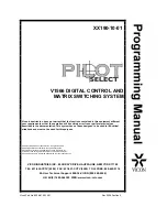 Preview for 1 page of Vicon Pilot Select V1566 Programming Manual