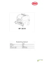 Preview for 1 page of Vicon RF 2235 Operating Manual