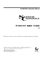 Предварительный просмотр 2 страницы Vicon System Controle V1400X-DVC Instruction Manual