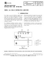 Preview for 1 page of Vicon V21 ODA-B Instructions For Installation And Operation Manual