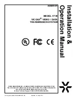 Vicon V739 Installation & Operation Manual preview