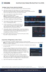 Предварительный просмотр 2 страницы Vicon Valerus Shadow Elite Quick Start Manual