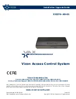 Preview for 1 page of Vicon VAX-1D Installation And Upgrade Manual