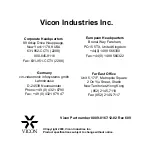 Preview for 16 page of Vicon VC-621 Instruction Manual