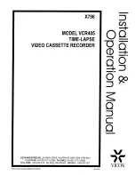 Vicon VCR405 Installation And Operation Manual preview