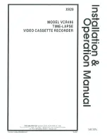 Preview for 1 page of Vicon VCR496 Installation & Operation Manual