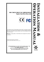 Предварительный просмотр 1 страницы Vicon VDR-704C Installation & Operation Manual