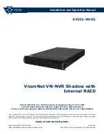 Vicon ViconNet VN-NVR Shadow Installation And Operation Manual preview