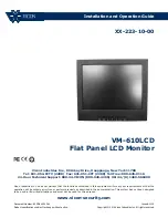 Vicon VM-608LCD Installation And Operation Manual preview